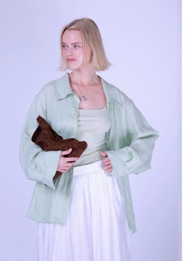 ETIK Nor瑞典亚麻衬衫短裤中裤套装