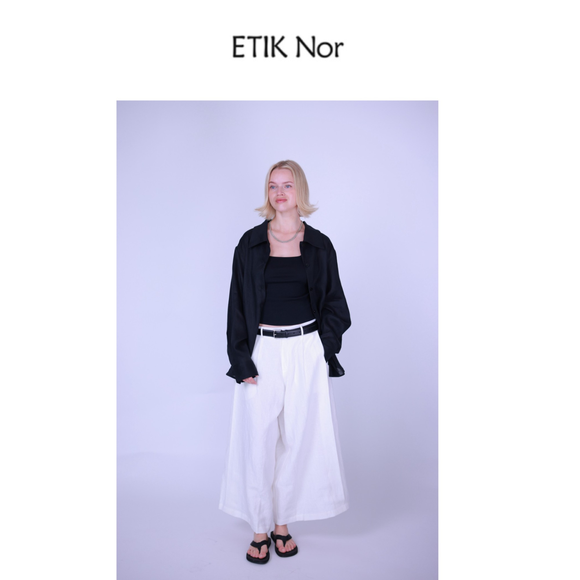 ETIK Nor瑞典极简亚麻衬衫