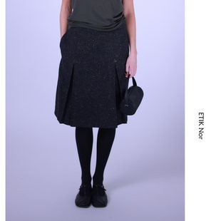 ETIK Nor瑞典羊毛彩点粗花呢半身裙