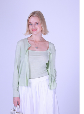 ETIK Nor瑞典天丝羊毛针织开衫吊带