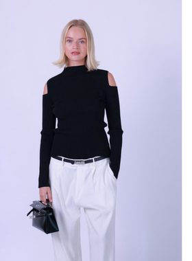 ETIK Nor瑞典露肩长袖毛衣上衣