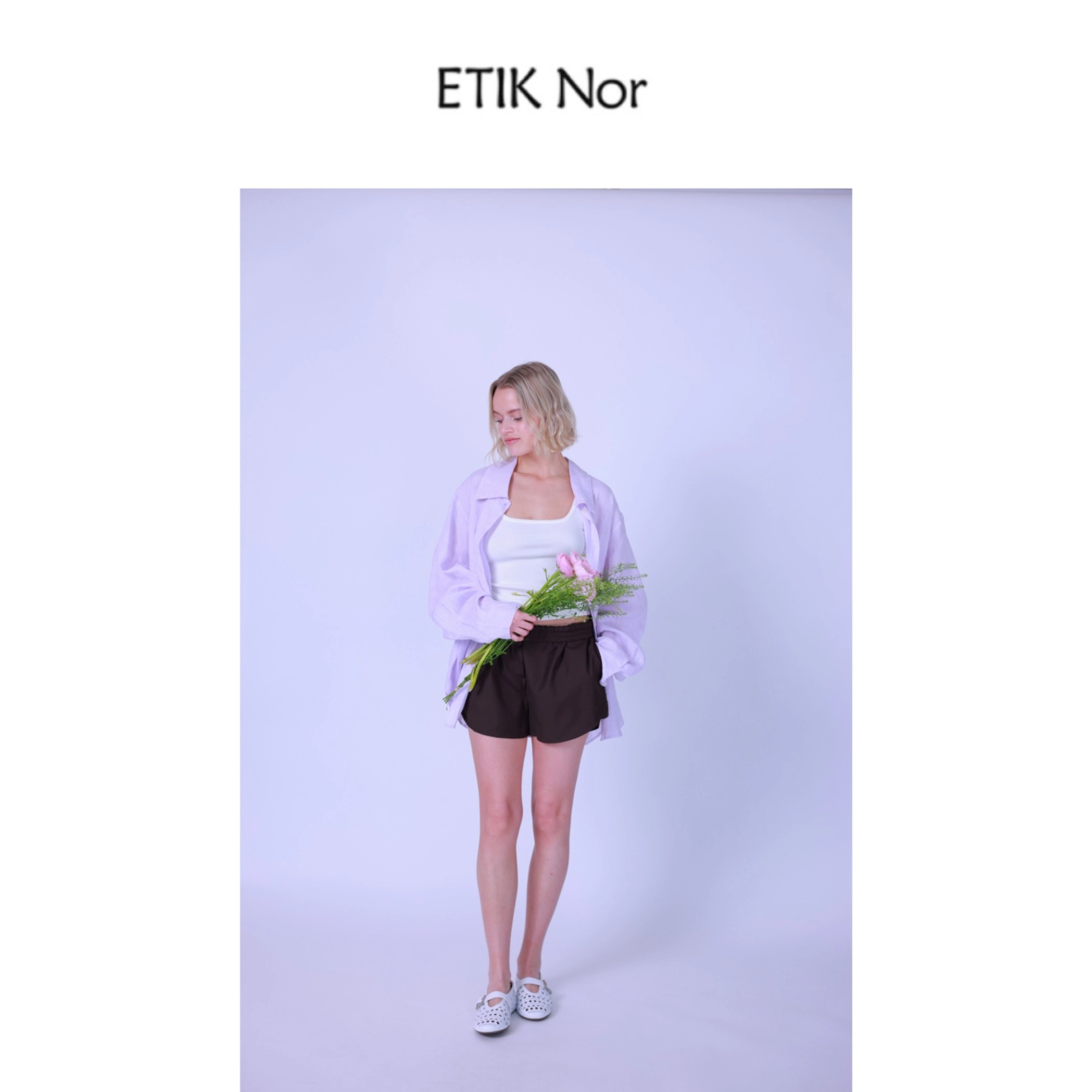 ETIK Nor 瑞典春夏浪漫色系亚麻衬衫
