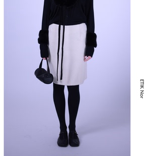 ETIK Nor瑞典双层中长白色半裙