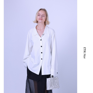 ETIK Nor瑞典柔软牛仔宽松廓形衬衣上衣