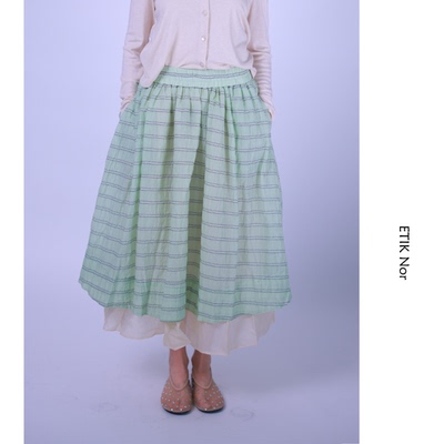 ETIK Nor瑞典真丝纱蓬蓬森林半裙