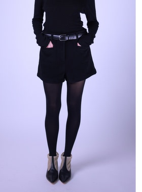 ETIK Nor 瑞典羊毛羊绒黑色短裤