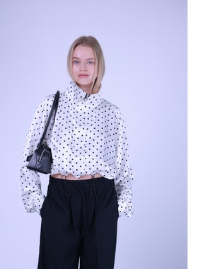 ETIK Nor 瑞典波点抽绳收腰短外套