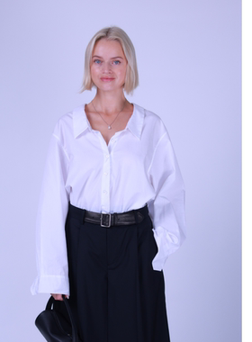 ETIK Nor瑞典复古尖领宽松意大利精细棉衬衫