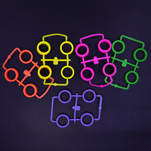 自制田宫 四驱车配件 中径荧光黄胎 前后等宽 超硬胎 荧光色