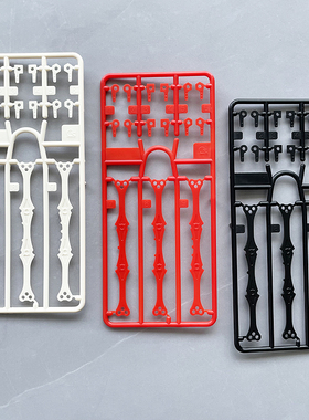 自制田宫四驱车配件可调节角度龙头附件红色黑色塑料角度片15373