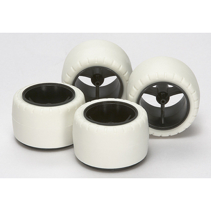 正品田宫 四驱车小径 SXX底盘白胎黑轮弧形 轮胎渗碳车轮 15415