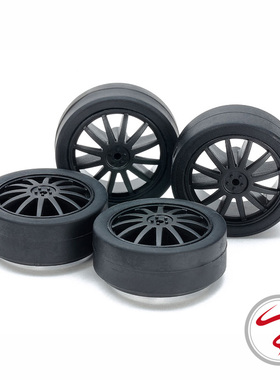 正品田宫四驱车配件15534 黑色低摩擦硬胎 黑硬胎 12爪渗碳轮毂