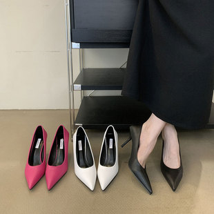 礼仪高跟鞋正装职业网红细跟面试空乘工作鞋性感浅口单鞋断码清仓