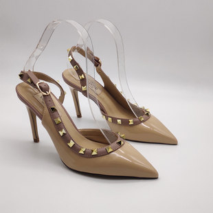 时装凉鞋后空细跟柳钉柳丁气质女神高跟鞋性感青年欧美女断码清仓