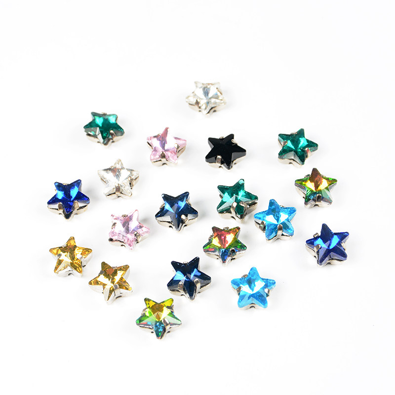 手缝DIY彩色玻璃五角星水钻婚纱时装服饰辅料爪钻鞋子包点缀材料,居家布艺,珠子/钻饰/花朵等配饰,淘宝优惠券,粉丝福利购,淘宝优惠卷