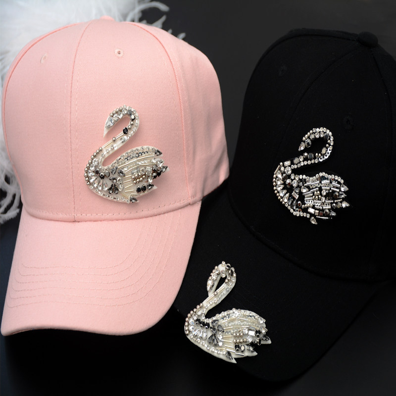 猫猫三钉珠亮片水钻黑白天鹅布贴 服装包包装饰贴手工DIY辅料手缝,居家布艺,布贴,淘宝优惠券,粉丝福利购,淘宝优惠卷