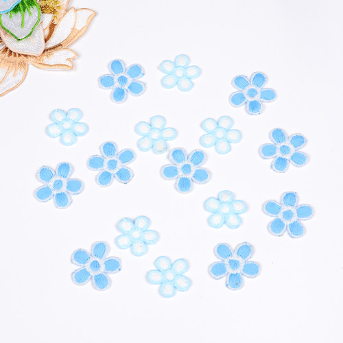 小号菊花布贴衣服补丁花朵刺绣蕾丝水溶绣服装饰品DIY辅料手缝