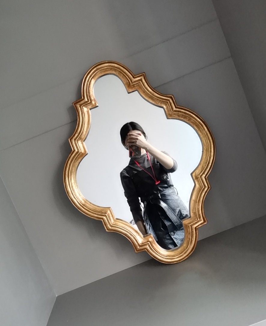 欧式简约菱形中式玄关装饰镜卫浴镜梳妆异形卫生间洗手台洗脸台镜