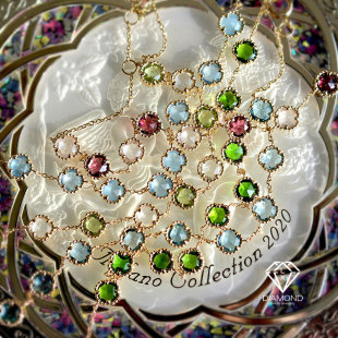 【灵犀】星河滚烫 梦想成真手链 14k黄金镶嵌托帕石透辉石石榴石