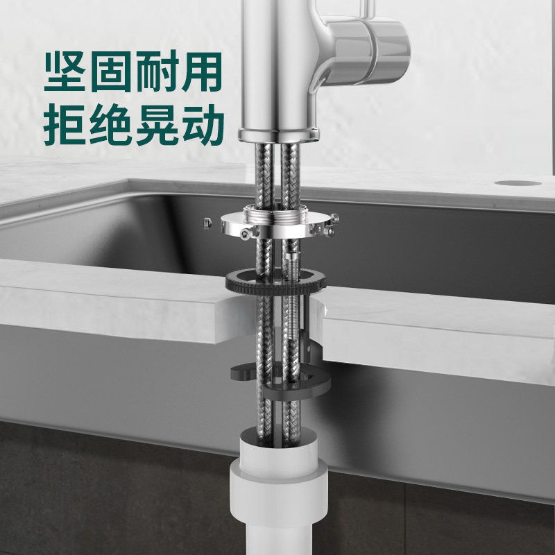 厨房水龙头固定神器水槽冷热龙头防松f动螺母洗菜盆底座螺母紧固