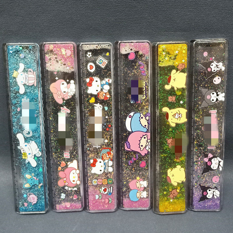 小白金粉亮片入油流沙尺子子星直尺学生刻度尺,居家布艺,尺子,淘宝优惠券,粉丝福利购,淘宝优惠卷