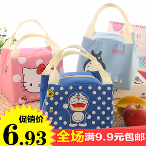 韩版可爱萌物便当包 卡通保冷保温包 野餐袋午餐包 饭盒包收纳包