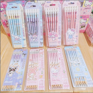 正版洞洞铅笔卡通可爱铅笔橡皮学生六角杆儿童HB铅笔三角杆