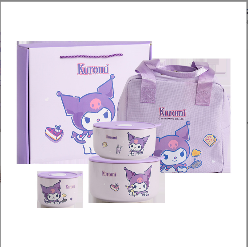 三丽鸥正版保温包密封带盖饭盒上班族微波炉加热陶瓷学生保鲜碗,餐饮具,碗,淘宝优惠券,粉丝福利购,淘宝优惠卷