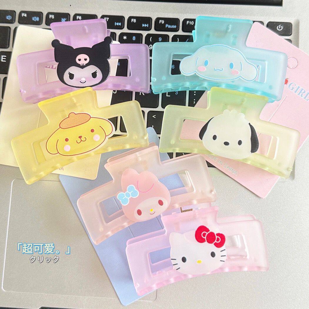 大号果冻库鲁米抓夹可爱甜美少女心卡通刘海夹头饰卡子盘发鲨鱼夹