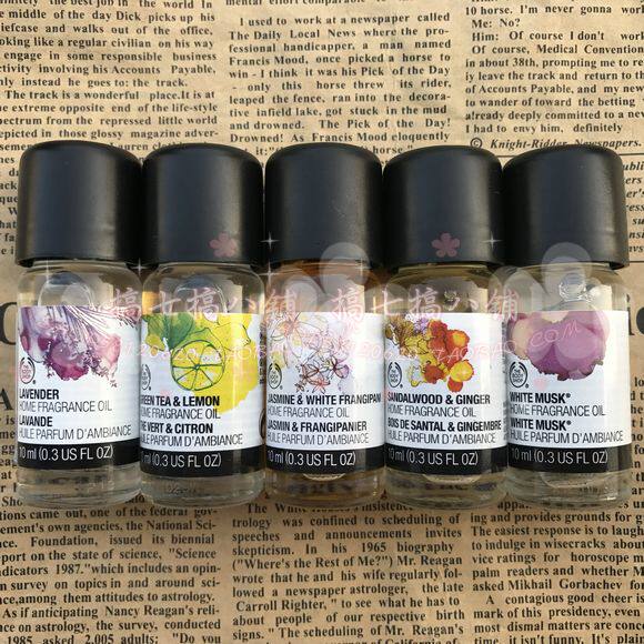 英国The body shop白麝香薰衣草柠檬绿茶鸡蛋花室内香薰精油10ml