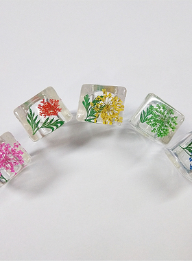 渝盟女树脂日韩干花戒指