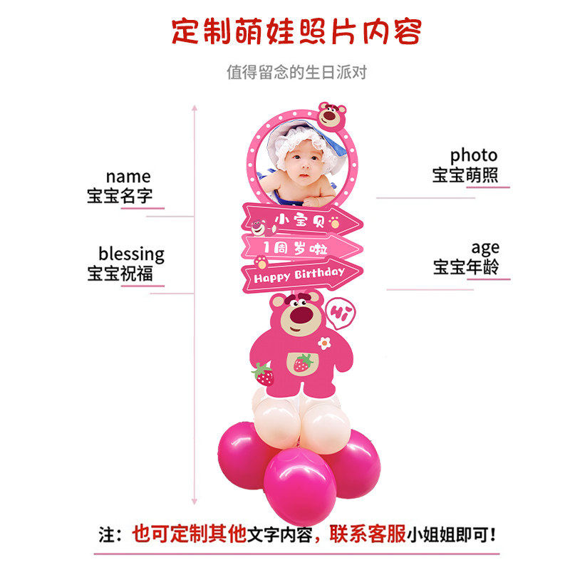草莓熊迎宾牌宝宝生日百天满月周岁KT板女孩门口展示人形立牌布置,节庆用品/礼品,装扮布置套餐,淘宝优惠券,粉丝福利购,淘宝优惠卷