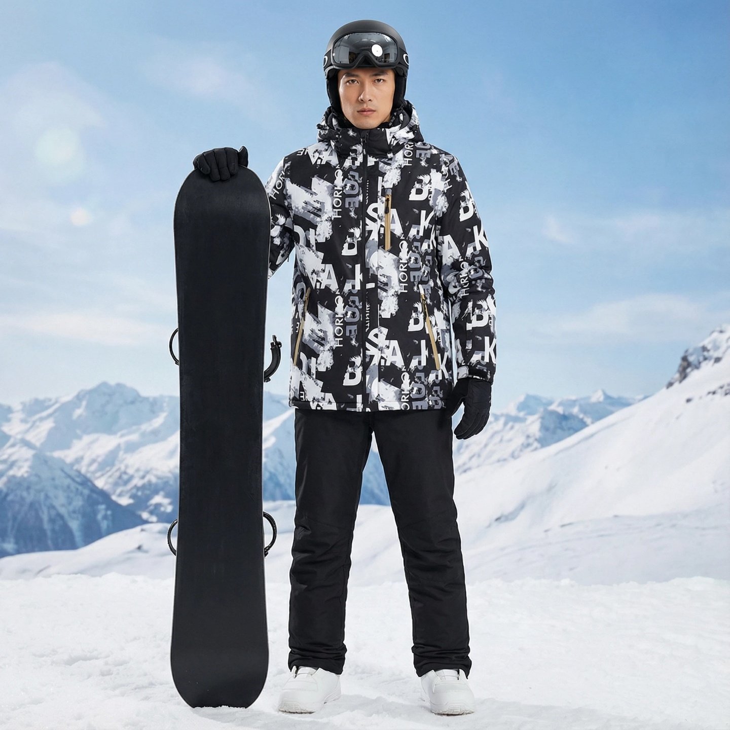 男款滑雪服套装防风防水加厚保暖