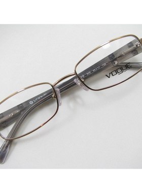 VOGUE时尚近视眼镜架VO3713-B浅茶色金属框板材腿眼镜框方框女款
