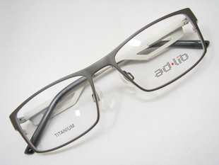 Charmant夏蒙 纯钛眼镜框架adlib ad.lib AB3121U GR 全框 深灰色