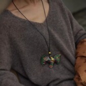 天天家夹花纱V领羊绒衫 TTDP 软糯亲肤显瘦藏肉针织毛衣11154