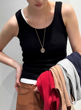 【TTDP】天天家澳洲进口纯天然棉多色背心经典修身内搭11111