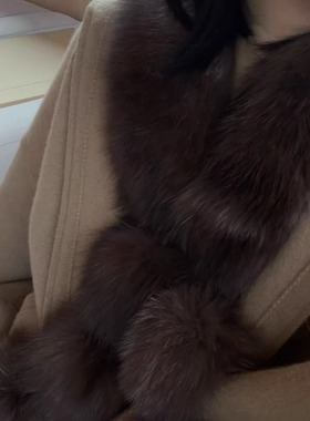 【TTDP】天天家轻奢系列水貂毛球围巾氛围感穿搭软糯亲肤贵气1298