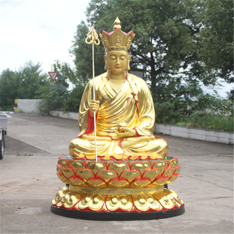 树脂地藏王菩萨贴金彩绘寺庙佛像