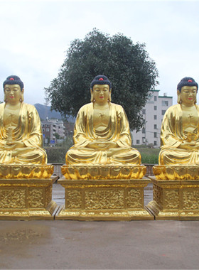 树脂寺庙如来三宝佛