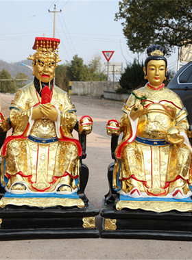 88c龙王龙母神像彩绘龙王爷龙母娘娘四海东海龙王树脂玻璃钢佛像