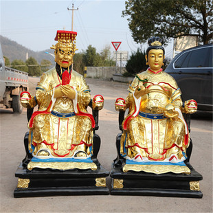 88c龙王龙母神像彩绘龙王爷龙母娘娘四海东海龙王树脂玻璃钢佛像