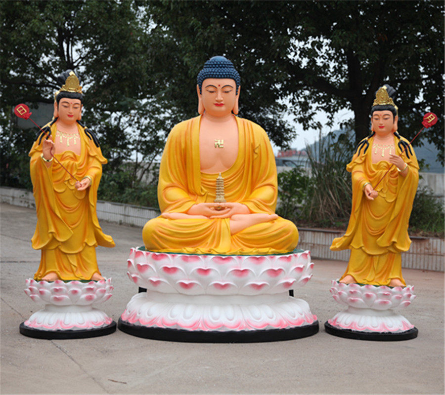 东方供奉寺庙树脂贴金彩绘佛像