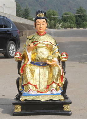 厂家直销佛像 树脂神像  贴金彩绘88cm寺庙龙母 金色地母菩萨