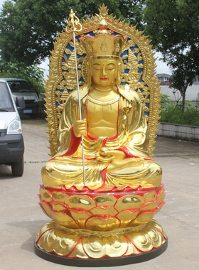 带背光地藏王菩萨九华山寺庙佛像