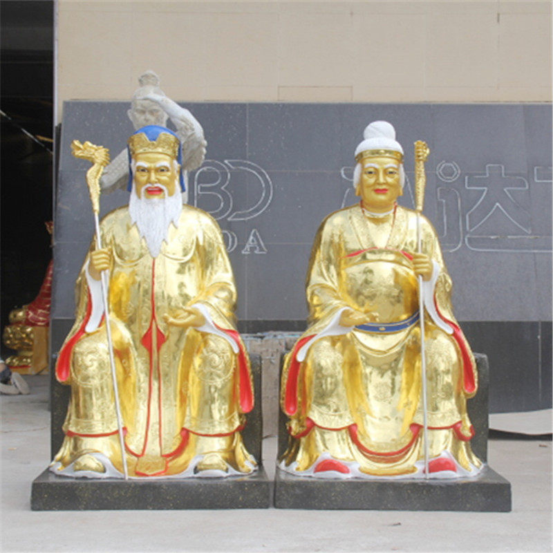 寺庙树脂玻璃钢鎏金彩绘佛像