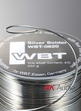 原装德国行货 WBT-0820 0.8mm 含银4% 发烧音响焊锡丝焊锡线