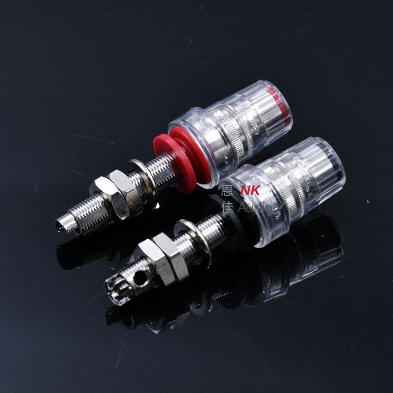 恩佳CMC 接插件858-L-CURH 纯紫铜镀铑 喇叭座功放音箱接线柱