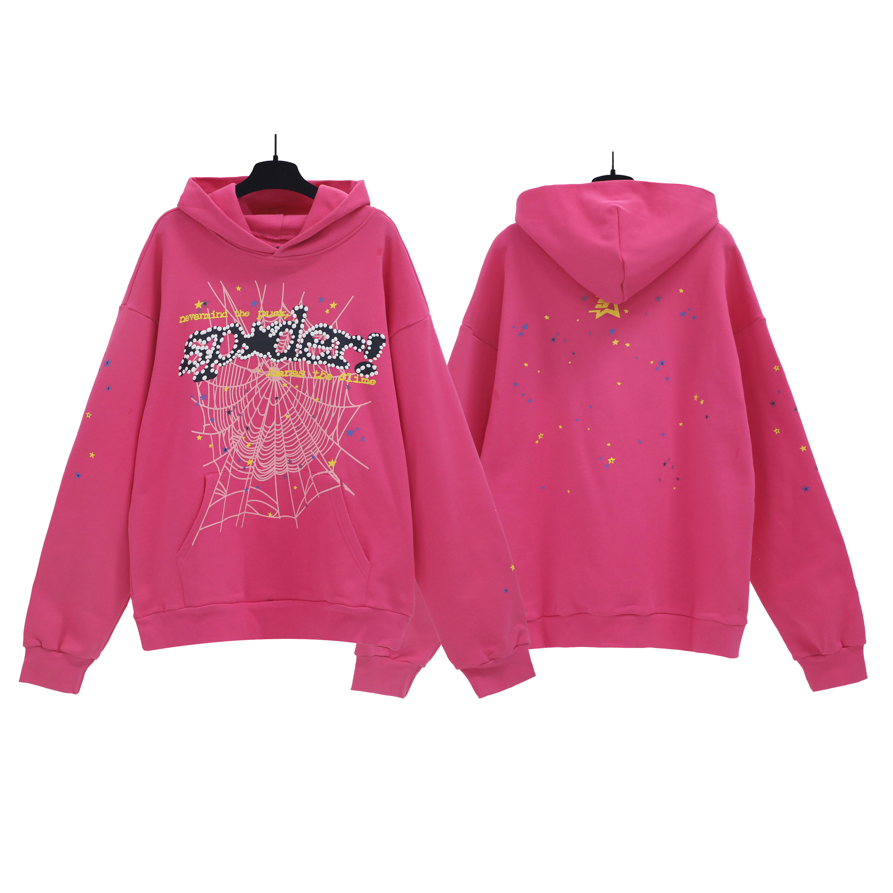 thumbnail for American Sp5 sweatshirt spider web uni** hip hop American suit