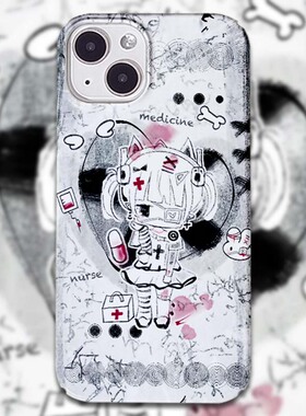 亚文化少女手机壳菲林壳适用于iPhone17Air苹果16/15promaxOPPOreno13华为p70Pro/mate60VIVOx100小米15暗黑